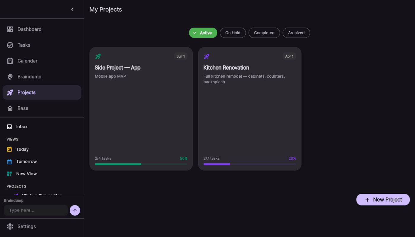 myAtlas desktop — Projects view