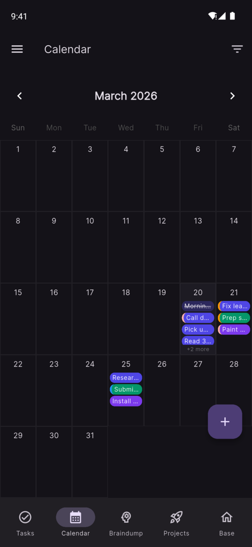 myAtlas mobile — Calendar
