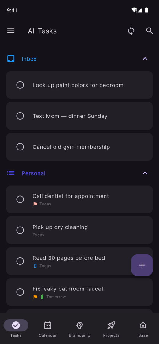 myAtlas mobile — Tasks view